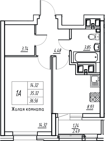 Планировка Квартира №146