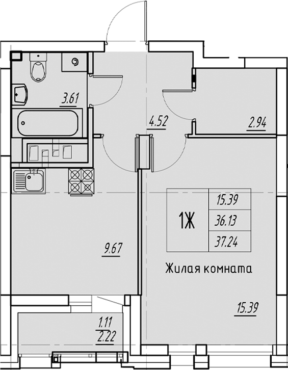 Планировка Квартира №226