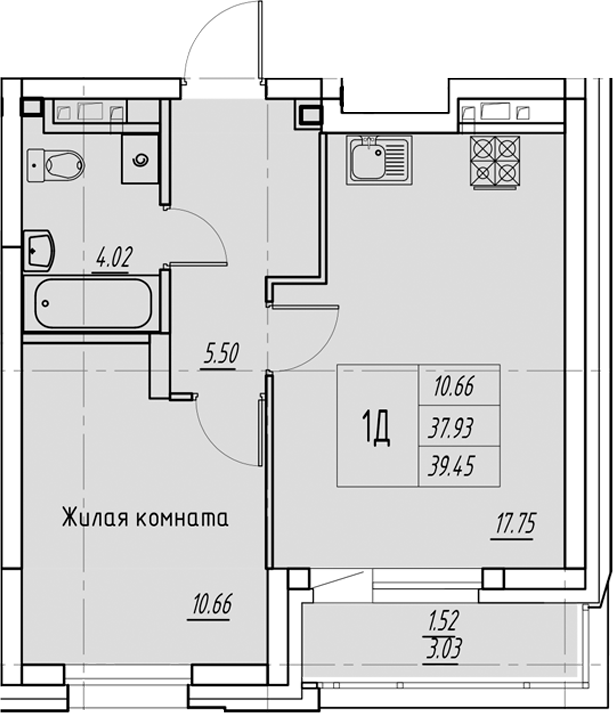 Планировка Квартира №214