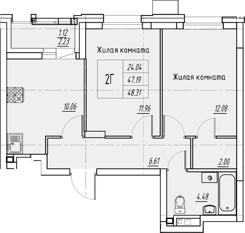 Планировка Квартира №203