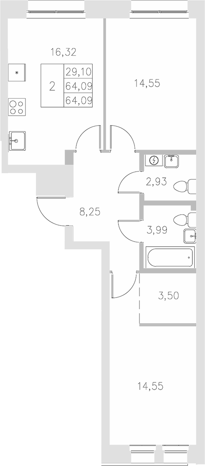 Планировка Квартира №426