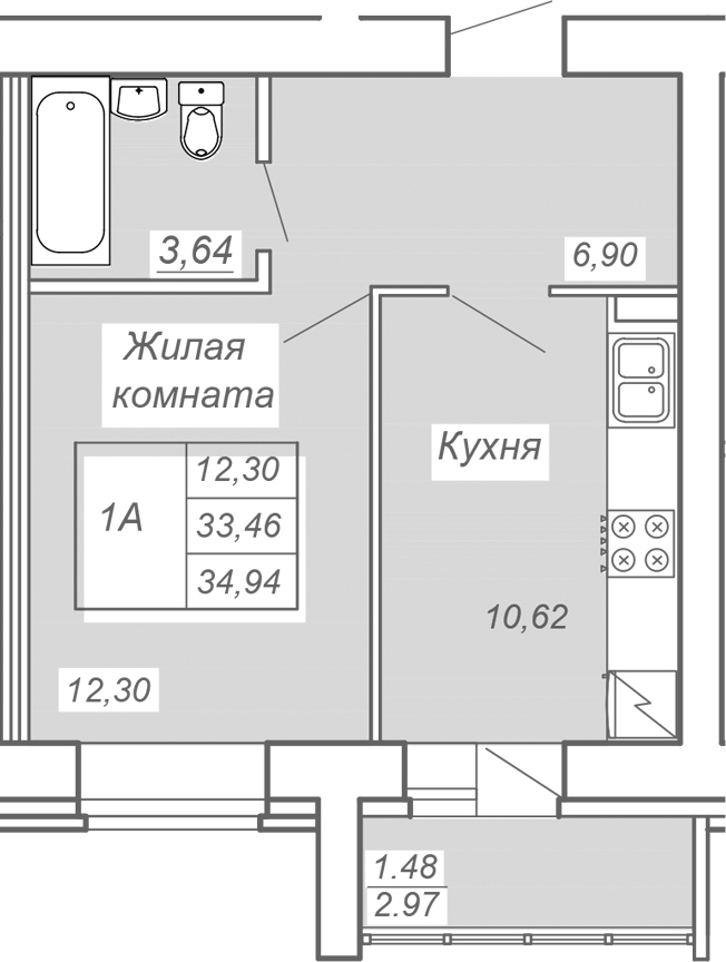 Планировка Квартира №1