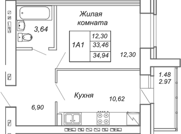 Планировка Квартира №21