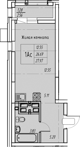 Планировка Квартира №101