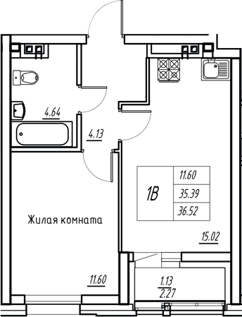 Планировка Квартира №8