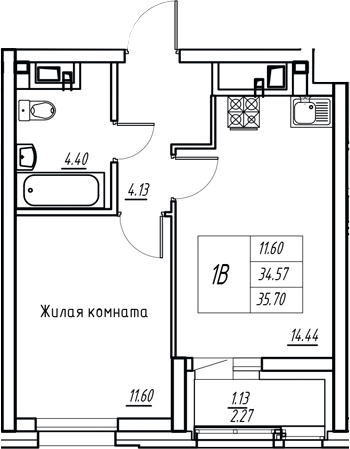 Планировка Квартира №80