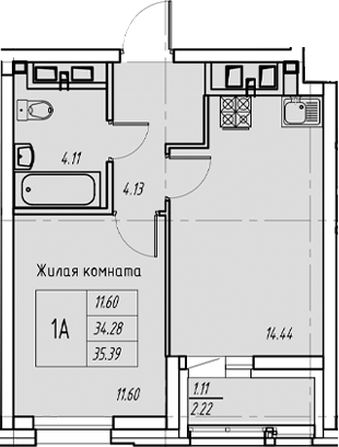 Планировка Квартира №121