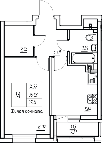 Планировка Квартира №4