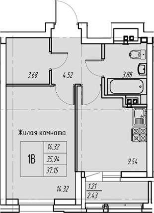 Планировка Квартира №11