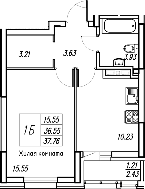 Планировка Квартира №46