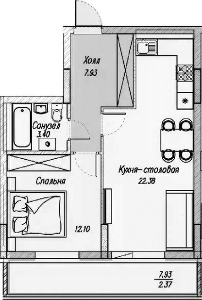 Планировка Квартира №137