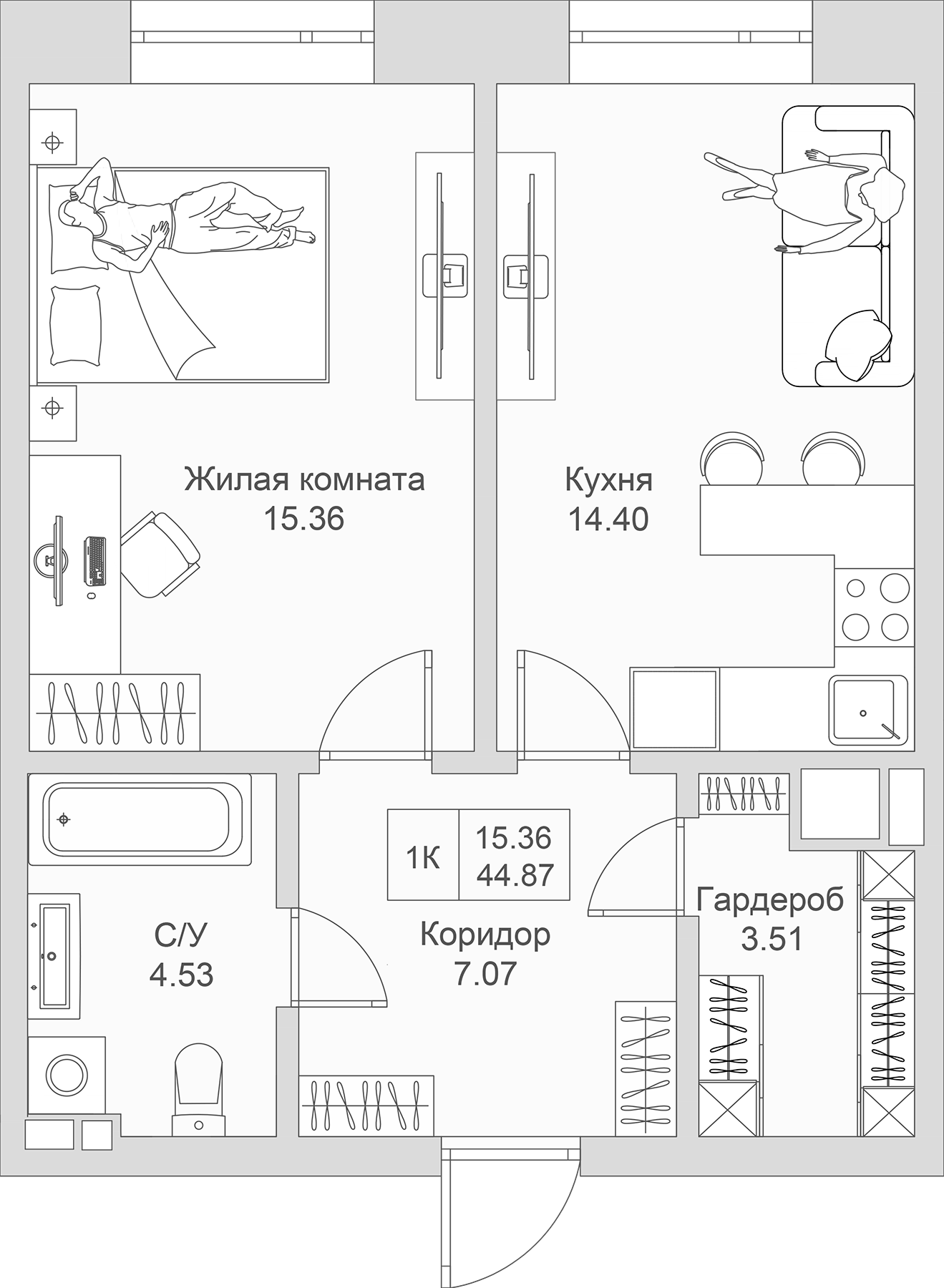 Планировка Квартира №12