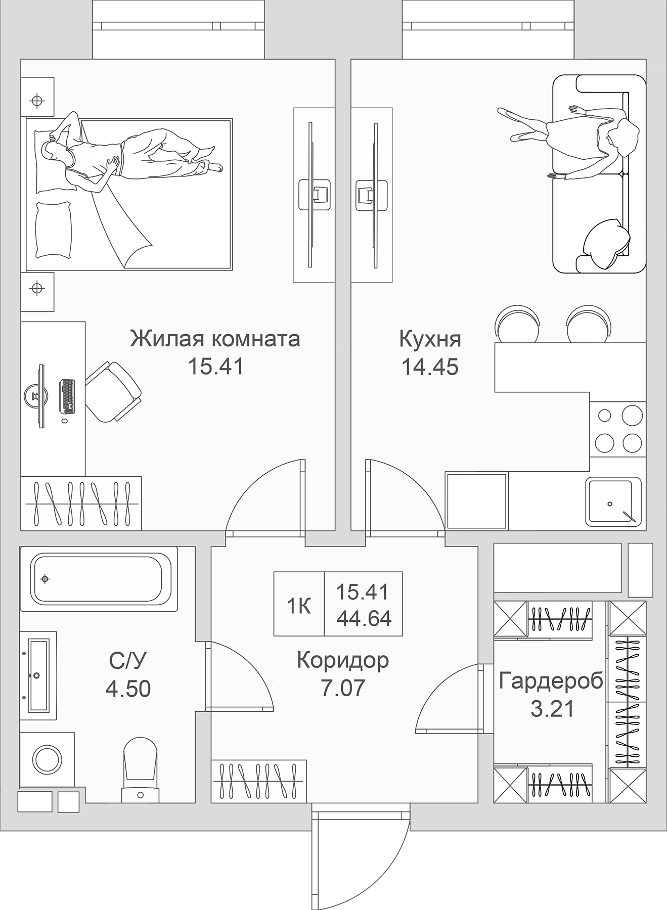 Планировка Квартира №28