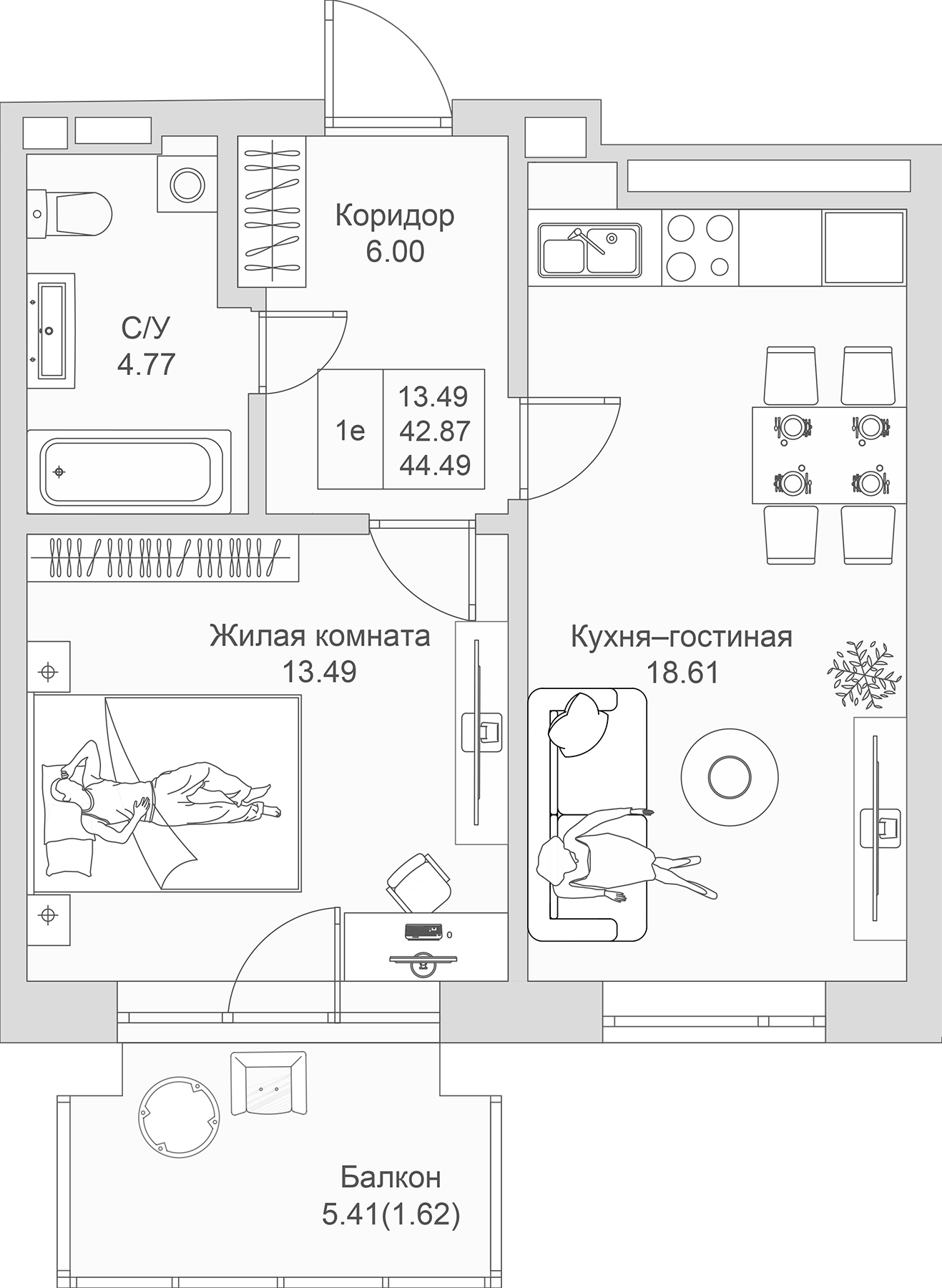Планировка Квартира №25