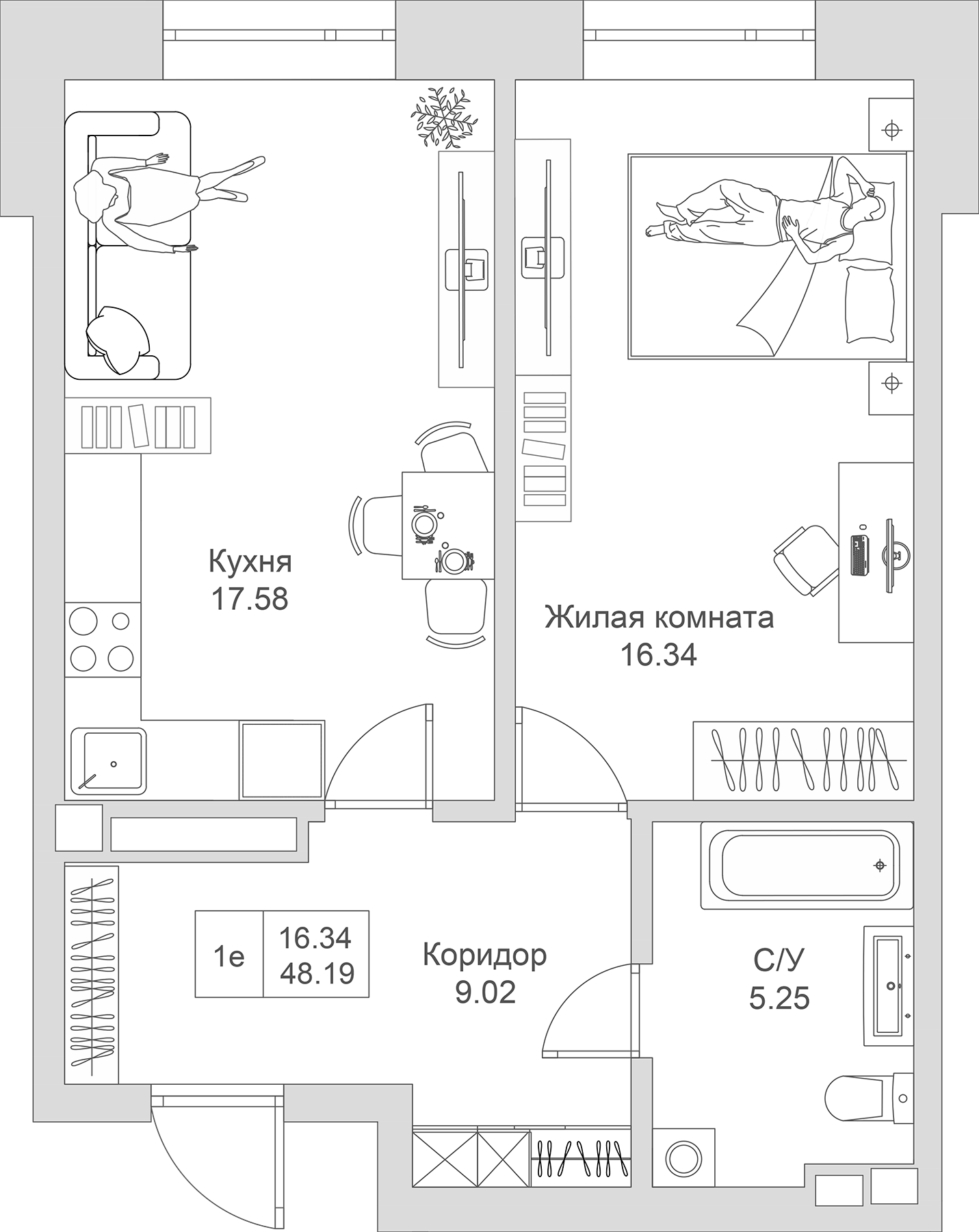 Планировка Квартира №30
