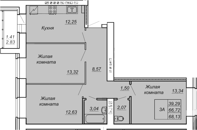 Планировка Квартира №50