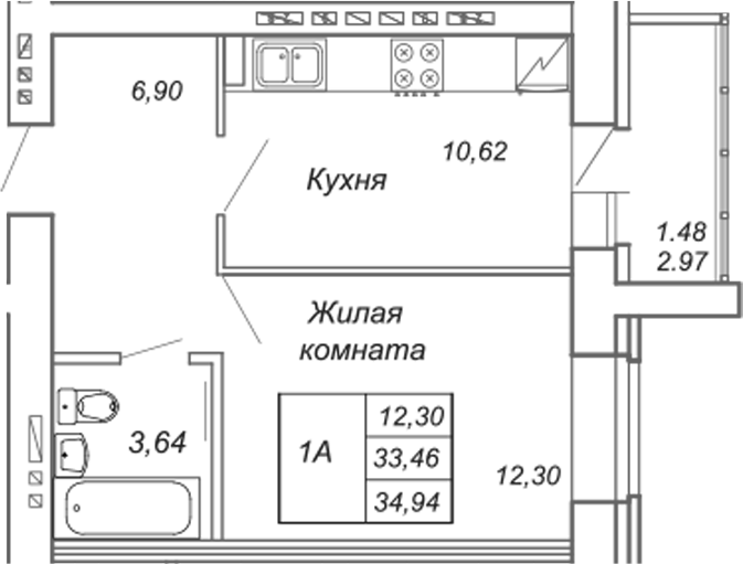 Планировка Квартира №26