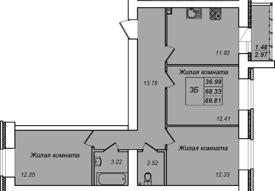 Планировка Квартира №191