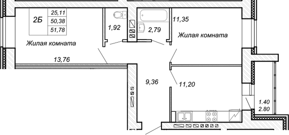 Планировка Квартира №24