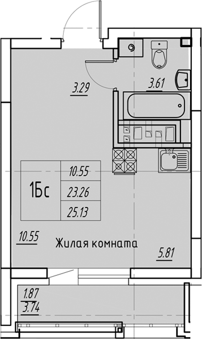Планировка Квартира №216