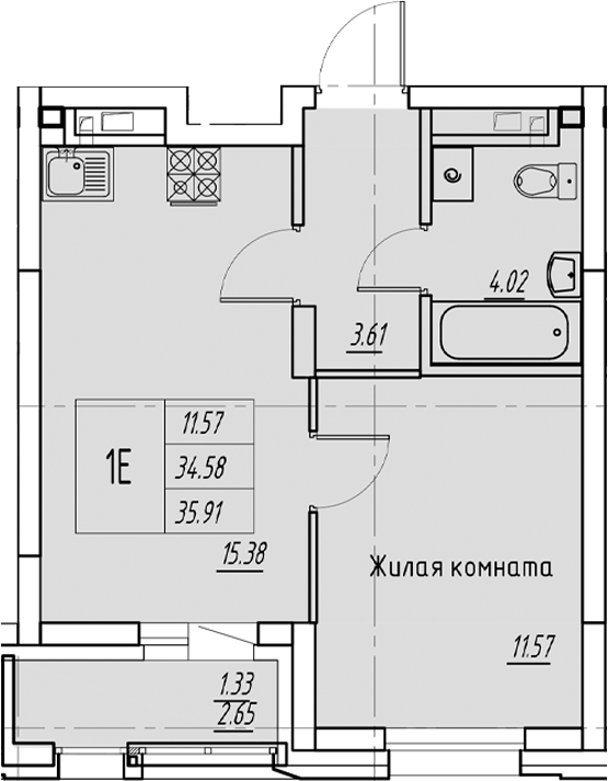 Планировка Квартира №210