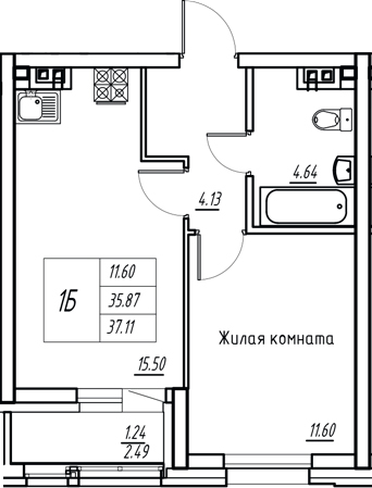 Планировка Квартира №9