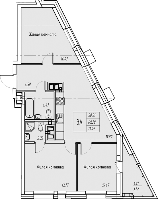 Планировка Квартира №112